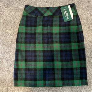 Plaid wool skirt